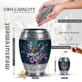 thumbnail image 2 of KARYLIZ Petunia Cremation Urn - 10 Inch - Butterfly Urn for Ashes Adult Male - Large Funeral & Burial Urns for Male & Female - Purple Flowers Burial Cremation Urns for Human Ashes - Funeral for Women, 2 of 7