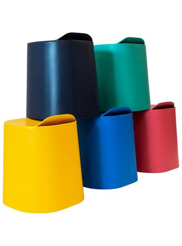 TailFin Plastic Stackable Stools - 5 Pack