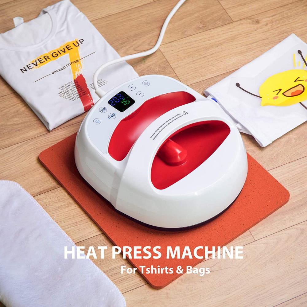 110V 10*10in Portable Mini Flat Heat Press Machine for T Shirts HTV Vinyl New 