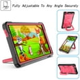thumbnail image 3 of Kids Case for Samsung Galaxy Tab A7 Lite 8.7 inch 2021 Tablet with PET Screen Protector, Dteck 360 Degree Swivel Handle Grip Stand Heavy Rugged Shockproof Case for Samsung SM-T220/T225,Black/Rose, 3 of 9