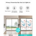 thumbnail image 4 of Window Privacy Film Blue Butterfly Stained Glass Window Film Decorative Sun Block Window Cover Watercolor Spring Natural Flowers Window Clings Static Adhesive Sticker for Bathroom 29.5"x78.7", 4 of 7