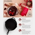 Cuisinel NonStick Oven Safe Cast Iron Skillet Set with Lid, Pre