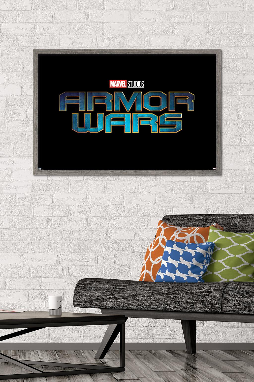 Marvel Armor Wars - Logo Wall Poster, 22.375" x 34", Framed