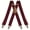 Burgundy, variant on 1pc Men'S Adjustable 1.37Inch Wide X-Back with 4 Snap Hooks, Elastic Suspenders Trouser Braces, Gifts for Him Dad Grandpa Husband