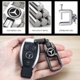 thumbnail image 3 of Llavero de Metal para Coche con Logo, Accesorio para Llavero de Coche Compatible con Mercedes A C E S GLK CLA GLA GLC GLE CLS SLK AMG, Regalos para Mujeres y Hombres, Acero Inoxidable RV, 3 of 5