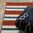 thumbnail image 4 of 2' X 3' Red Geometric Stain Resistant Indoor Outdoor Area Rug, 4 of 10