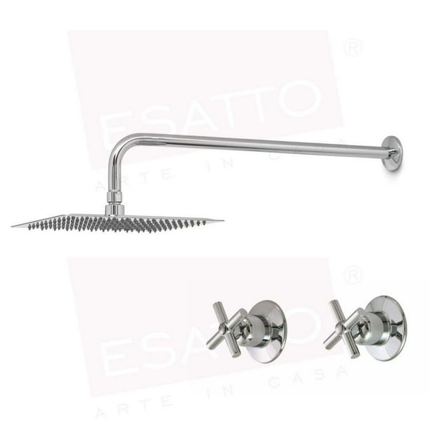 Regadera lluvia Esatto® Econokit Reen 6 Brazo y Manerales Paquete de regadera para baño