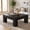 Black, variant on Fnova 39.4" Square Coffee Table, Farmhouse Wood Accent Center Cocktail Table with Sturdy Wooden Legs for Living Room, Easy Assembly