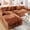 Coffee., variant on Stretch L-Shape Sofa Cover, Velvet 1 2 3 4 Seat Sectional Sofa Slipcover Soft Chaise Lounge Couch Cover (White,1 seat 35-55inch)