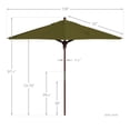 thumbnail image 5 of California Umbrella 9 ft. Sunbrella Marenti Wood Market Umbrella, 5 of 5