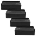 thumbnail image 6 of 4 Pcs Adjustable Bed Risers Succulent Leaf Propagation Tray Heavy Furniture Home Appliance Black, 6 of 8
