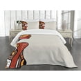 thumbnail image 3 of Ambesonne African Quilted Bedspread Set 3 Pcs, Hand Drawn Woman Art, King Size, Multicolor, 3 of 5