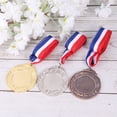 thumbnail image 4 of 3pcs Metal Award Medals with Neck Ribbon Wheats Winner Medal for Sports Games Competition (Golden, Silver, Bronze), 4 of 8