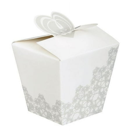 Lace Wedding Favor Boxes, 4-Count