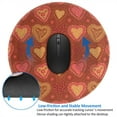 thumbnail image 4 of Disketp Flower Hearts Small Mouse Pad 7.9x7.9 Inches,Washable Round Mousepad for Office Laptop Computer,Non-Slip Rubber Base Mouse Pads for Wireless Mouse, 4 of 8