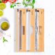 thumbnail image 4 of Wrap Dispenser with Cutter, 3-in-1 Food Dispensers, Plastic Wrap, Parchment Paper, Aluminum Dispenser for Kitchen, 4 of 5