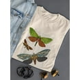 thumbnail image 3 of Butterflies On Paper Iii. T-Shirt Women -Fab Funky Designs, Female Small, 3 of 4