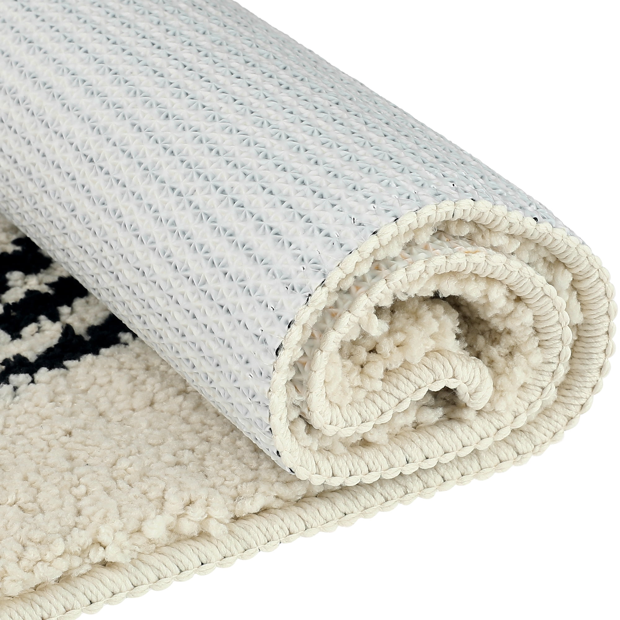Unique Bargains Non-Slip Absorbent Resist Dirt Entrance Mat Soft Fluffy Carpet Doormats Beige 20"x32"