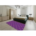 thumbnail image 4 of Ahgly Company Indoor Rectangle Patterned Dark Magenta Purple Area Rugs, 5' x 7', 4 of 6