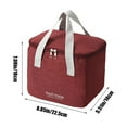 thumbnail image 3 of Fufafayo under $5 Lunch Bag Men Women Square Lunch Box Small Cooler Bag Soft Collapsible Insulated Thermal Tote for Adults Work Travel Daytrip Food Drink Cool Bag, 3 of 6