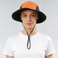 thumbnail image 2 of AJGRHE Sun Hat for Men Women UPF50+ Fishing Hat Waterproof Breathable Bucket Hat, UV Protection Wide Brim Summer Safari Hats Orange A, 2 of 5