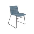 thumbnail image 2 of Halo Stacking Chair in Navy Blue Faux Leather with Black Base 2 Pack, 2 of 6