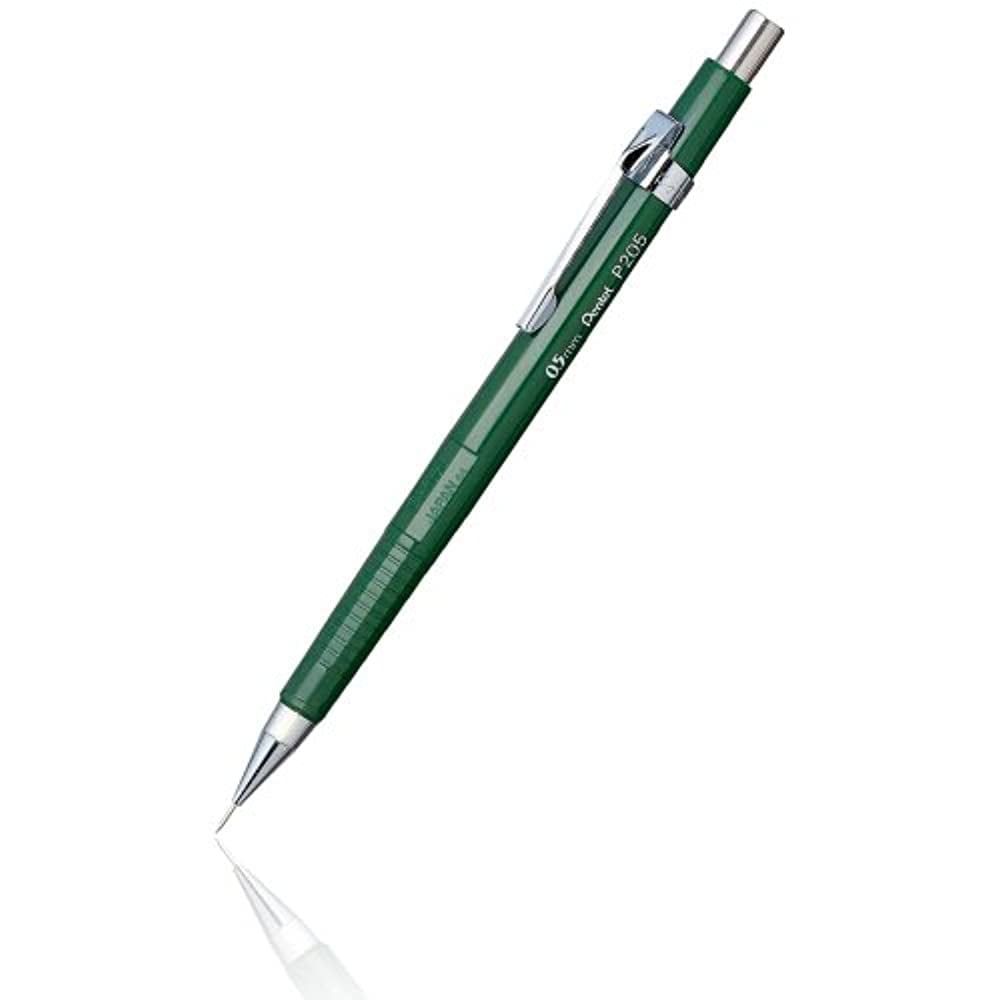 Pentel Sharp Mechanical Pencil 0 5mm Green Barrel Each P205D 5 000