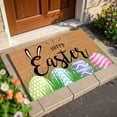 thumbnail image 5 of RotHome Easter Porch Decor Outdoor Coir Mat Non Slip Spring Easter Bunny Door Rug for Front Entrance Durable Indoor Home Decoration Gifts for Family Friends, 16 x 24 Inch, 5 of 9
