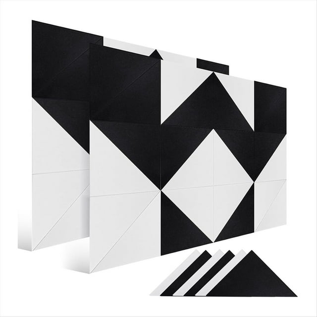 Paneles Acústicos, Paquete de 24 Paneles de Pared Insonorizados, Paneles Autoadhesivos Que Absorben el Sonido, Paneles Triangulares Insonorizados