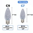 thumbnail image 5 of Novelty Lights Pink C7 LED Faceted Christmas Replacement Bulbs Dimmable 25 Pack, 5 of 5