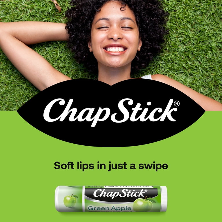 ChapStick Green Apple Flavored Lip Balm, 0.15 oz, 3 Pack - Walmart.com