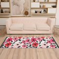 thumbnail image 2 of Yayeee Runner Rug for Bedroom 2'x6' Machine Washable Hallway Non Slip Mat, Pink and Red Flowers, 2 of 8