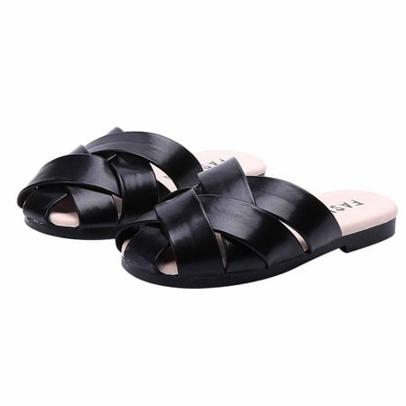 

Utoimkio Clearance Toddler Girls Sandals Size 6 Toddler Shoes Baby Girls Cute Weave Hollow Out Non-slip Soft Sole Beach Roman Sandals Slippers