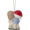 thumbnail image 2 of Precious Moments 211004 Our First Christmas Together 2021 Dated Couple Bisque Porcelain Ornament , White, 2 of 3