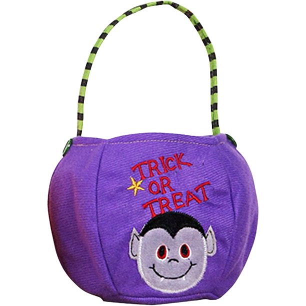Cubo de calabaza de Halloween para niños | Bolsas de truco o trato Bolsas de fiesta portátiles | Cubos de dulces de Halloween, cesta de regalo no tejida DIY para niños pequeños, niños, niñas JFHHH pequeña