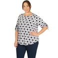 thumbnail image 3 of Larky Lark Womens Plus-Size Geometric Puff Print Knit Top, 3 of 5