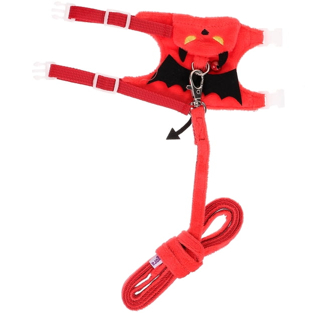 Minkissy 1 Set Ferret Leash and Harness Themed Plush Material Adjustable for Rabbits Hamsters Cats
