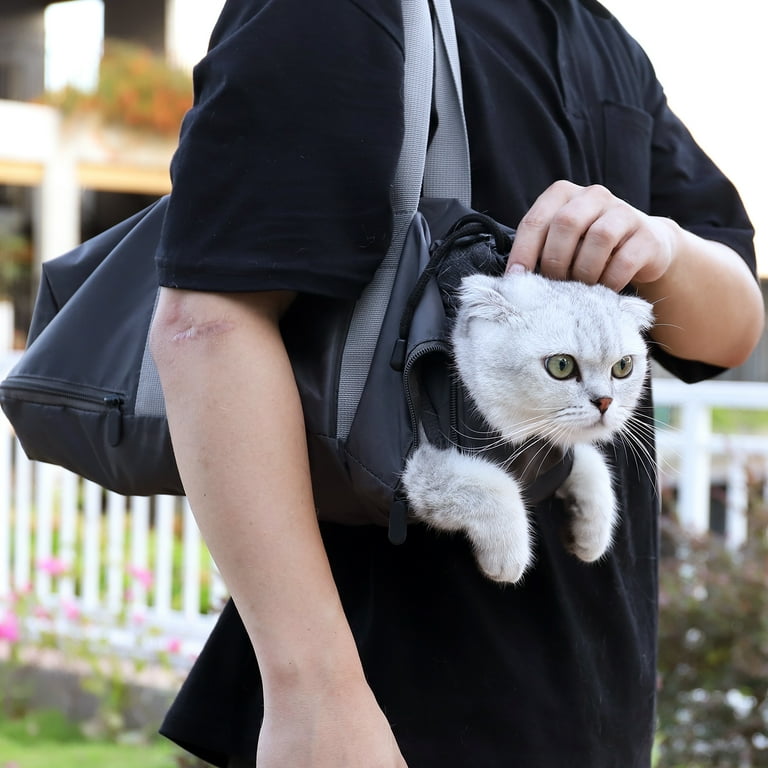 Cat sack carrier outlet