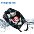 thumbnail image 5 of XMXT Large Capacity Makeup Bag, Games Life Blue Pattern Storage Bags Travel Toiletry Cosmetic Bag for Women Men, 5 of 9