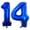 Navy Blue 14, variant on NCQ 40 Inch Navy Blue 13 Number Balloons Giant 13 or 31 Balloons Navy Blue Birthday 13 Balloons 13th Birthday Anniversary Events Party Decorations Supplies