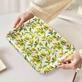 thumbnail image 4 of Howayme Melamine Plastic Serving Tray, 12.9"x9.6" Large Shatterproof Decorative Food Tray for Restaurant, Parties, Kitchen & Outdoor Use, Lemon Leaves Pattern, 4 of 6