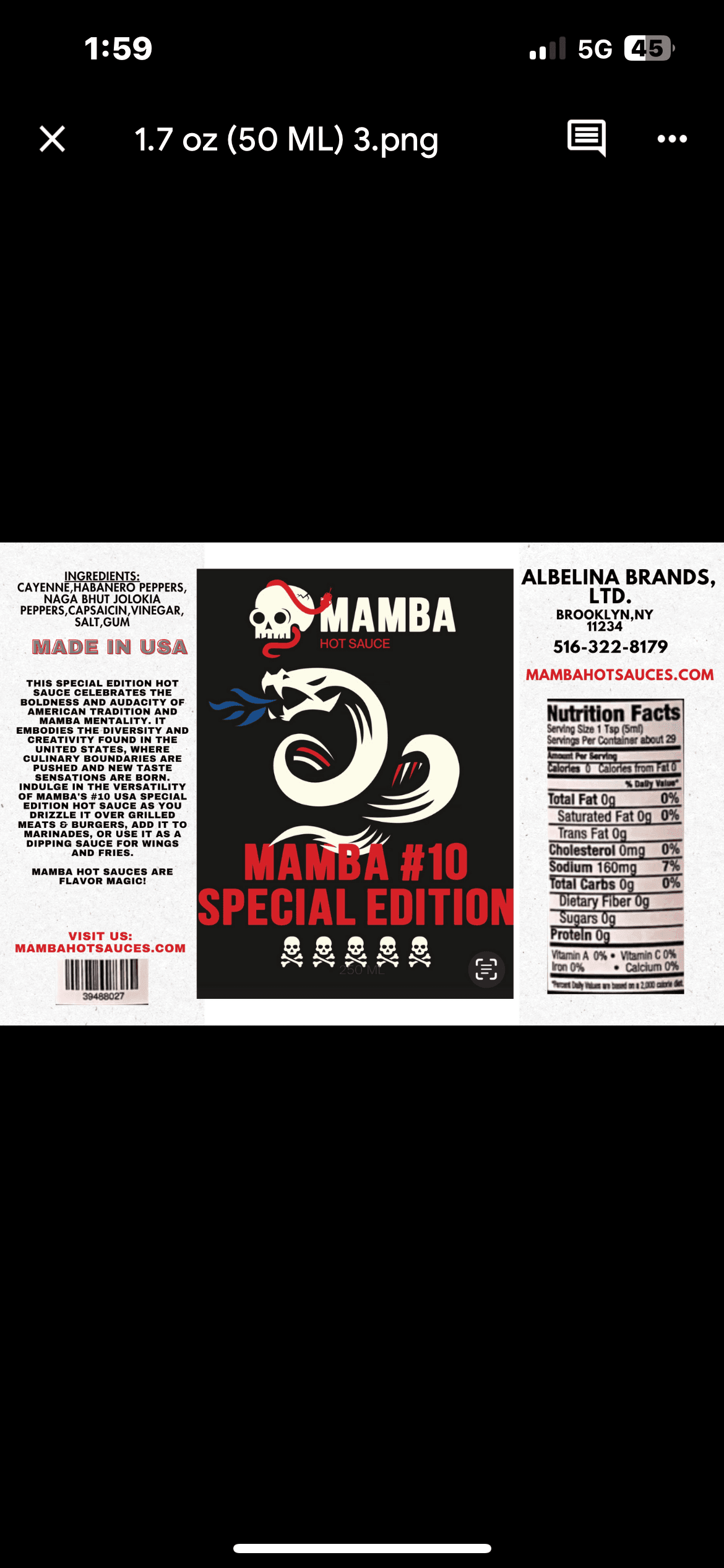 MAMBA #10 Special Edition Hot Sauce, Ghost Pepper Blend with Smoky Spice Flavor, Extra Spicy Condiment for BBQ, Grilled Meats, Wings & Marinades