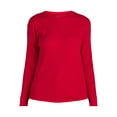 thumbnail image 3 of Time and Tru Women’s Essential Thermal T-Shirt with Long Sleeves, Sizes XS-XXXL, 3 of 3