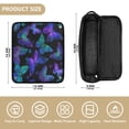 thumbnail image 4 of Hair Tool Organizer Bag with Heat Resistant Mat Removable Travel Storage Case for Hot Air Brushes Curling Irons Neon Blue-purple Green Butterfly, 4 of 8