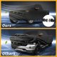 thumbnail image 5 of Funda para auto impermeable para todo clima, protección exterior completa contra el sol y la lluvia, con tiras reflectantes, negra para Chevy Silverado, 5 of 7