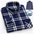 thumbnail image 5 of Zoeecloth Men's Shirt Flannel Shirt Button Down Collar Shirts Cotton Long Sleeve Dress Shirts Cotton Shirt with Pocket, 5 of 8