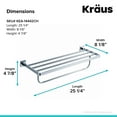 thumbnail image 2 of KRAUS Bathroom Accessories - Bath Towel Rack with Towel Bar in Chrome, 2 of 2