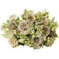 thumbnail image 5 of Sunsanly 1 Bunch Artificial Flowers, Fake Peony Silk Hydrangea Bouquet Decor Plastic Carnations Realistic Flower Arrangements Wedding Decoration Table Centerpieces, 5 of 8