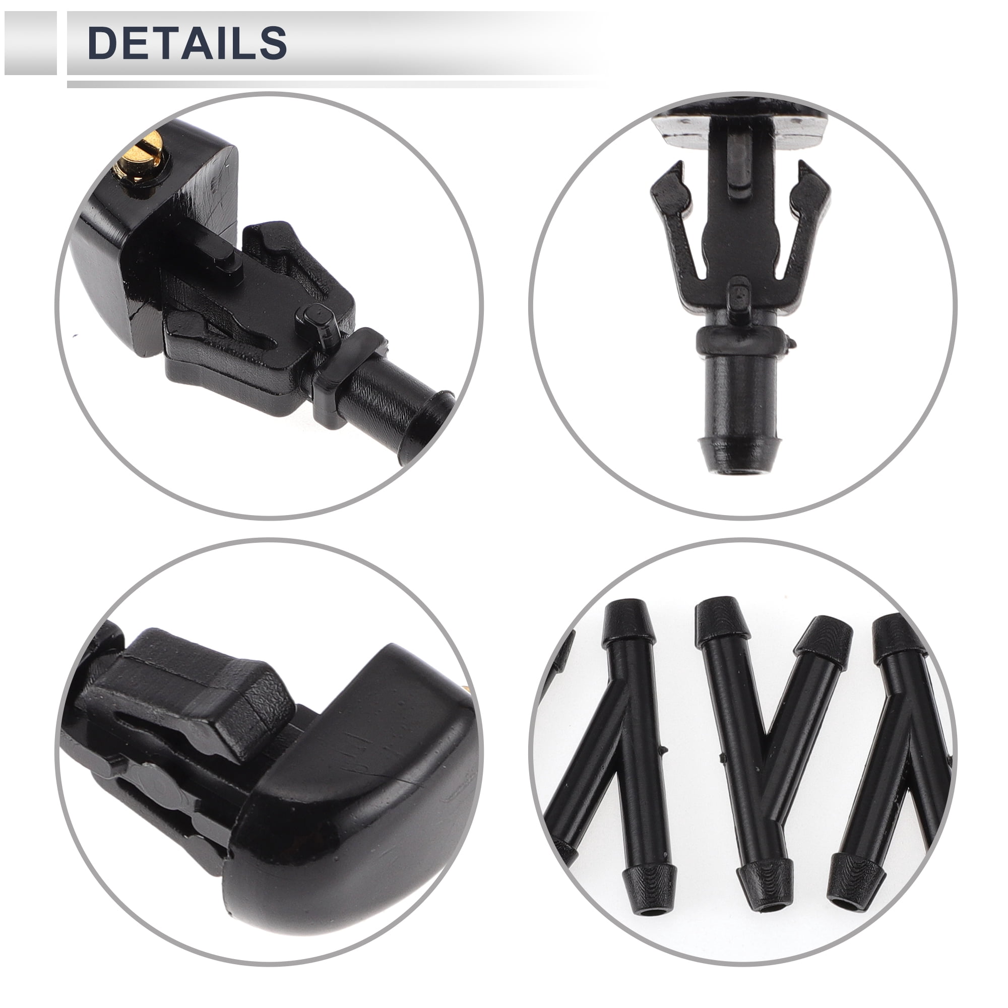 Unique Bargains Windshield Washer Nozzle for Nissan Armada 2005-2015 with Hose Connector