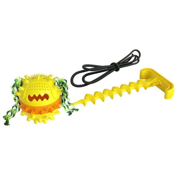Greeniant Juguete universal para mascotas, juguete con sonido para la dentición, juguetes portátiles para practicar, entretenimiento, juegos deportivos Suministros para perros Amarillo Greeniant PT004352-01B